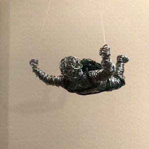 Wire art Sky diver Made by hand in the U.S.A.  BRAND NEW.FREE SHIP